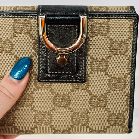 Gucci Canvas Canvas Compact Metallic Wallet - Picture 3 of 11